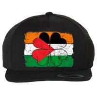 Irish Palestine Flag Ireland Shamrock St Patricks Day Wool Snapback Cap