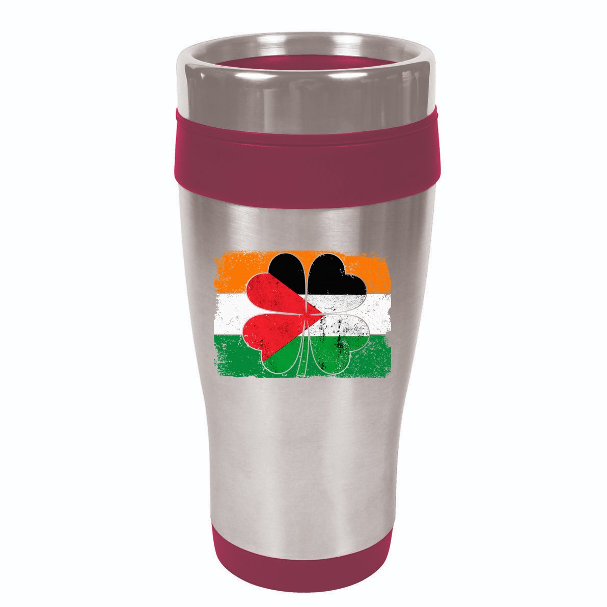 Irish Palestine Flag Ireland Shamrock St Patricks Day 16oz Travel Tumbler