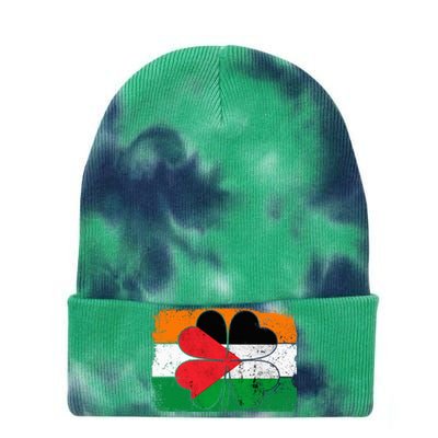 Irish Palestine Flag Ireland Shamrock St Patricks Day Tie Dye 12in Knit Beanie