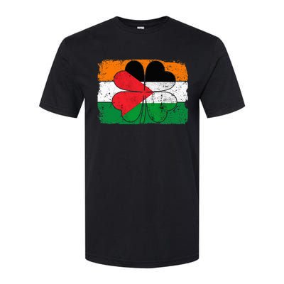 Irish Palestine Flag Ireland Shamrock St Patricks Day Softstyle CVC T-Shirt