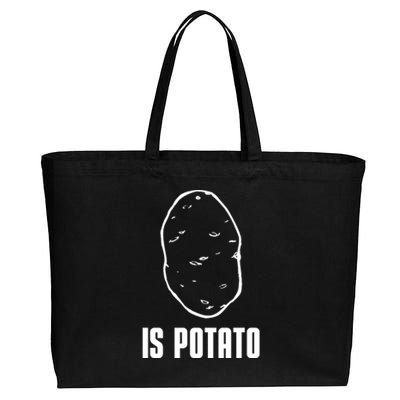 Is Potato Funny Potato Cotton Canvas Jumbo Tote