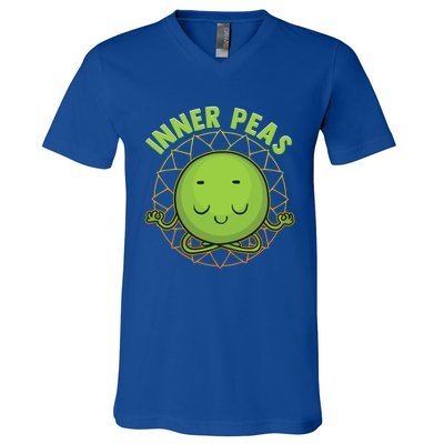 Inner Peas Funny Inner Peace Foodie Pun Meme Cute Gift V-Neck T-Shirt