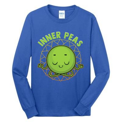 Inner Peas Funny Inner Peace Foodie Pun Meme Cute Gift Tall Long Sleeve T-Shirt