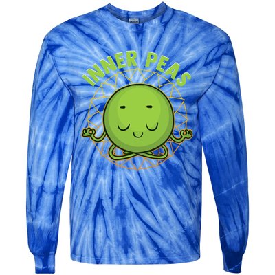 Inner Peas Funny Inner Peace Foodie Pun Meme Cute Gift Tie-Dye Long Sleeve Shirt