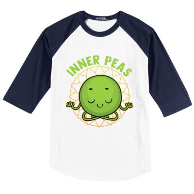 Inner Peas Funny Inner Peace Foodie Pun Meme Cute Gift Baseball Sleeve Shirt