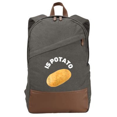 Is Potato Funny Tee As Seen On Late Night Cotton Canvas Backpack