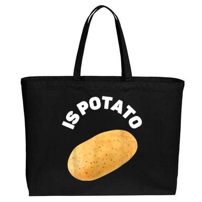 Is Potato Funny Tee As Seen On Late Night Cotton Canvas Jumbo Tote