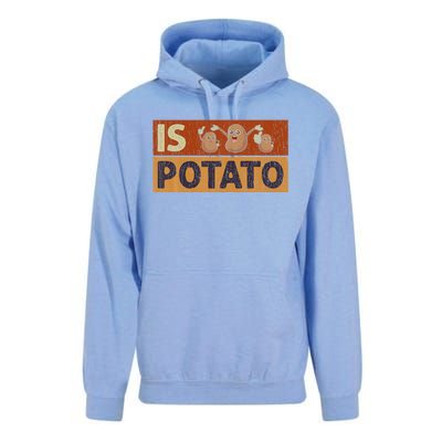 Is Potato Funny Retro Vintage IS POTATO Late Night Show Unisex Surf Hoodie