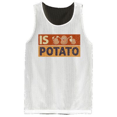 Is Potato Funny Retro Vintage IS POTATO Late Night Show Mesh Reversible Basketball Jersey Tank