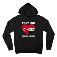 I Pray For Turkey & Syria Flag Heart Turkey Syria Earthquake Hoodie