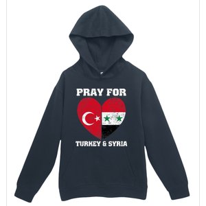 I Pray For Turkey & Syria Flag Heart Turkey Syria Earthquake Urban Pullover Hoodie