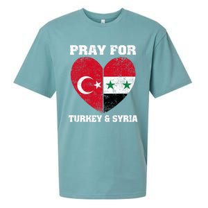 I Pray For Turkey & Syria Flag Heart Turkey Syria Earthquake Sueded Cloud Jersey T-Shirt