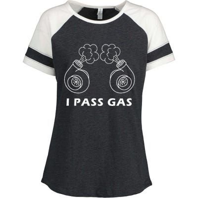 I Pass Gas Turbos Funny Enza Ladies Jersey Colorblock Tee