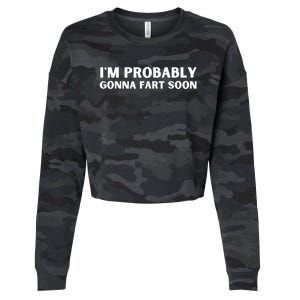 Im Probably Gonna Fart Soon Funny Slogan Cropped Pullover Crew