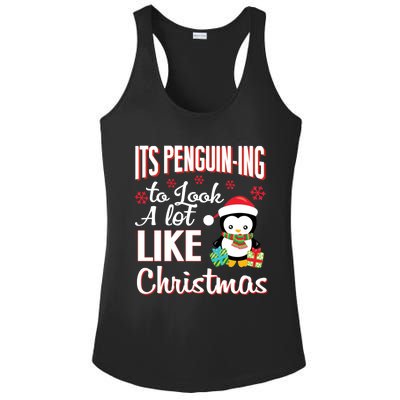 It's Penguincool Gifting To Look A Lot Like Christmas Penguin Meaningful Gift Ladies PosiCharge Competitor Racerback Tank