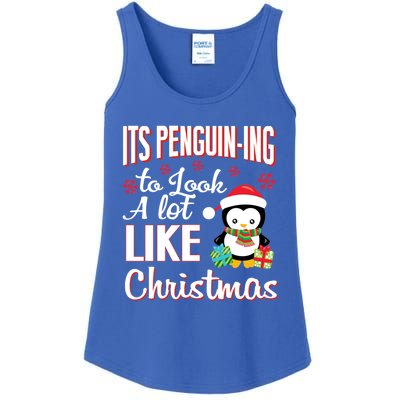 It's Penguincool Gifting To Look A Lot Like Christmas Penguin Meaningful Gift Ladies Essential Tank