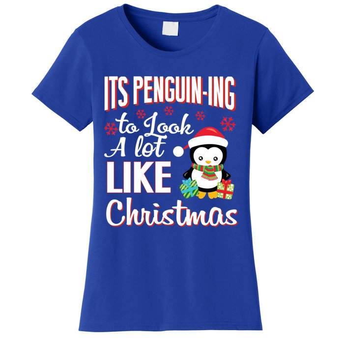 It's Penguincool Gifting To Look A Lot Like Christmas Penguin Meaningful Gift Women's T-Shirt