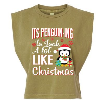 It's Penguincool Gifting To Look A Lot Like Christmas Penguin Meaningful Gift Garment-Dyed Women's Muscle Tee