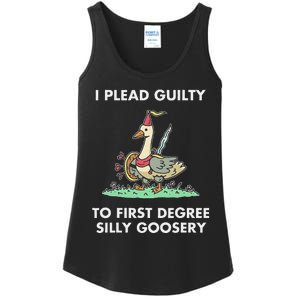 I Plead Guilty To F.I.R.S.T Degree Silly Goosery Apparel Ladies Essential Tank