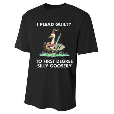 I Plead Guilty To F.I.R.S.T Degree Silly Goosery Apparel Performance Sprint T-Shirt