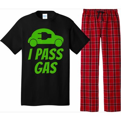 I Pass Gas Funny Electric Car pun EV driver joke Pajama Set