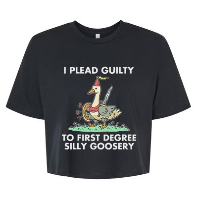 I Plead Guilty To F.I.R.S.T Degree Silly Goosery Apparel Bella+Canvas Jersey Crop Tee