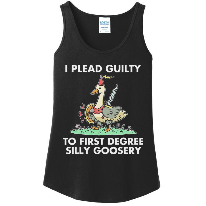 I Plead Guilty To F.I.R.S.T Degree Silly Goosery Apparel Ladies Essential Tank