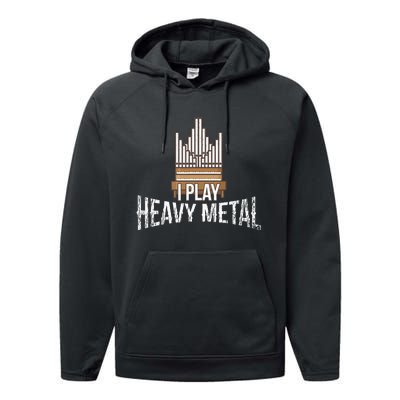 I Play Heavy Metal Church Organist Pipe Organ Player Performance Fleece Hoodie