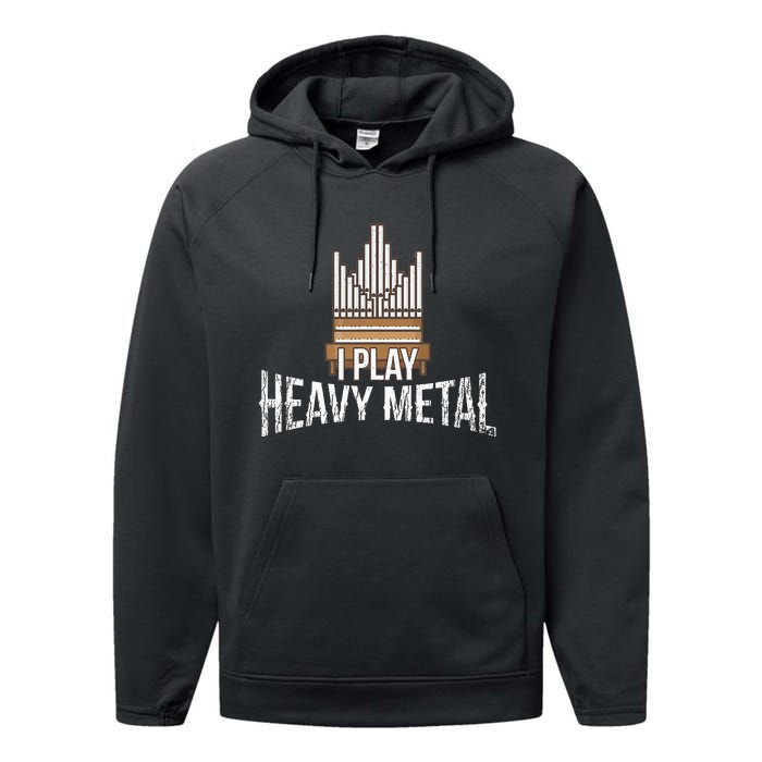 I Play Heavy Metal Church Organist Pipe Organ Player Performance Fleece Hoodie