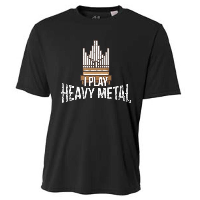 I Play Heavy Metal Church Organist Pipe Organ Player Cooling Performance Crew T-Shirt