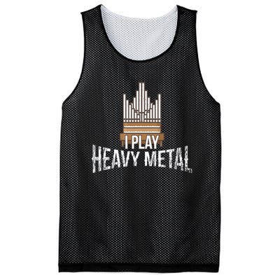 I Play Heavy Metal Church Organist Pipe Organ Player Mesh Reversible Basketball Jersey Tank