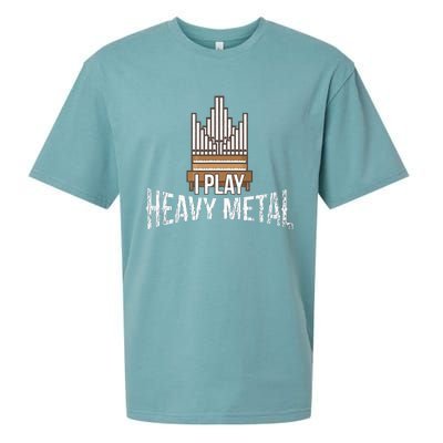 I Play Heavy Metal Church Organist Pipe Organ Player Sueded Cloud Jersey T-Shirt