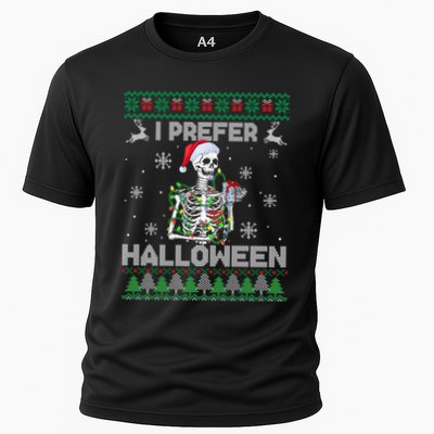 I Prefer Halloween Christmas Funny Skeleton Xmas Gift Performance Shirt