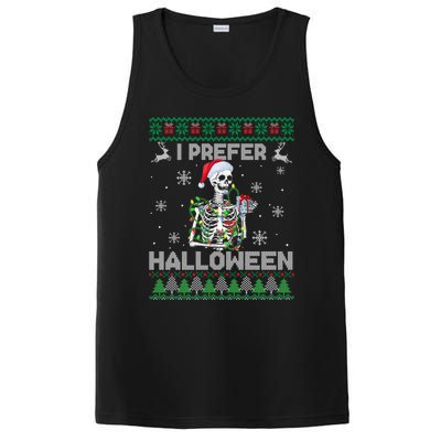 I Prefer Halloween Christmas Funny Skeleton Xmas Gift PosiCharge Competitor Tank