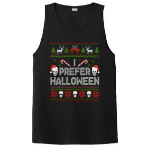 I Prefer Halloween Christmas Sweater Funny Ugly Xmas Holiday PosiCharge Competitor Tank