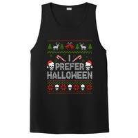 I Prefer Halloween Christmas Sweater Funny Ugly Xmas Holiday PosiCharge Competitor Tank