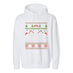 I Prefer Halloween Christmas Sweater Funny Ugly Xmas Holiday Garment-Dyed Fleece Hoodie