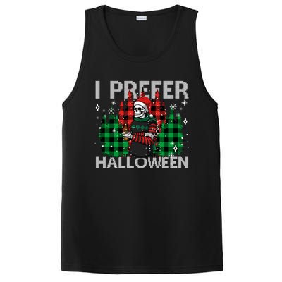 I Prefer Halloween Funny Christmas Skeleton Jumper Ugly Gift PosiCharge Competitor Tank