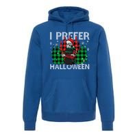 I Prefer Halloween Funny Christmas Skeleton Jumper Ugly Gift Premium Hoodie