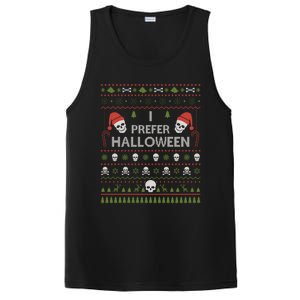 I Prefer Halloween Christmas Sweater Funny Ugly Xmas Holiday PosiCharge Competitor Tank