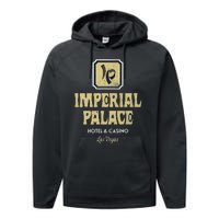 Imperial Palace Hotel Casino Vintage Sign Retro Las Vegas Performance Fleece Hoodie