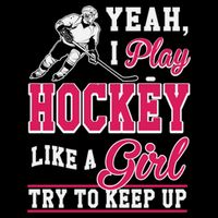 I Play Hockey Like A Girl Girls Hockey Player Cool Gift Cool Gift Impact Tech Backpack