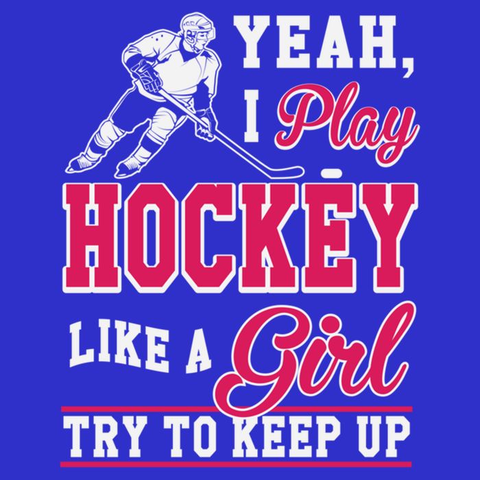 I Play Hockey Like A Girl Girls Hockey Player Cool Gift Cool Gift 16 in Basic Backpack