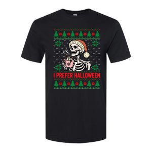 I Prefer Halloween Christmas Sweater Funny Holiday Ugly Xmas Sweatshirt Softstyle CVC T-Shirt