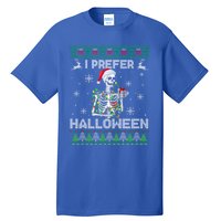 I Prefer Halloween Christmas Funny Skeleton Xmas Gift Tall T-Shirt