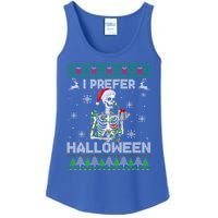 I Prefer Halloween Christmas Funny Skeleton Xmas Gift Ladies Essential Tank