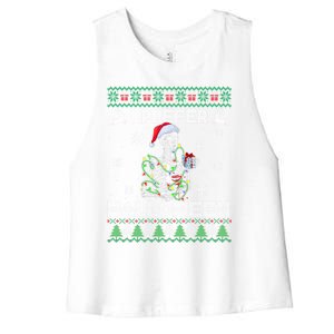 I Prefer Halloween Christmas Funny Skeleton Xmas Gift Women's Racerback Cropped Tank