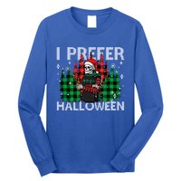 I Prefer Halloween Funny Christmas Skeleton Jumper Ugly Gift Long Sleeve Shirt