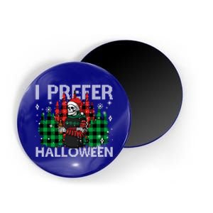 I Prefer Halloween Funny Christmas Skeleton Jumper Ugly Gift Magnet