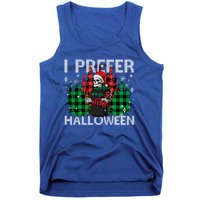 I Prefer Halloween Funny Christmas Skeleton Jumper Ugly Gift Tank Top